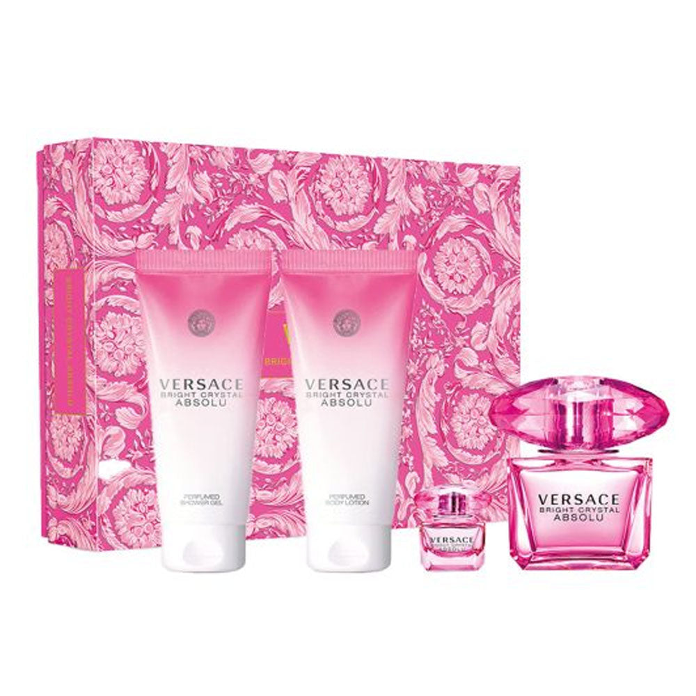 Versace Bright Crystal Absolu Eau De Parfum Gift Set For Women